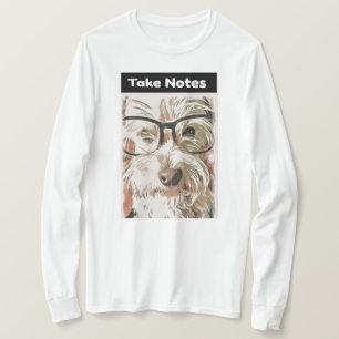 Neem nota van het Shirt van het Lange Sleeve van d