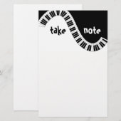 "Neem nota van" Muziekartikelen Briefpapier (Voorkant / Achterkant)