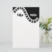 "Neem nota van" Muziekartikelen Briefpapier (Staand voorkant)
