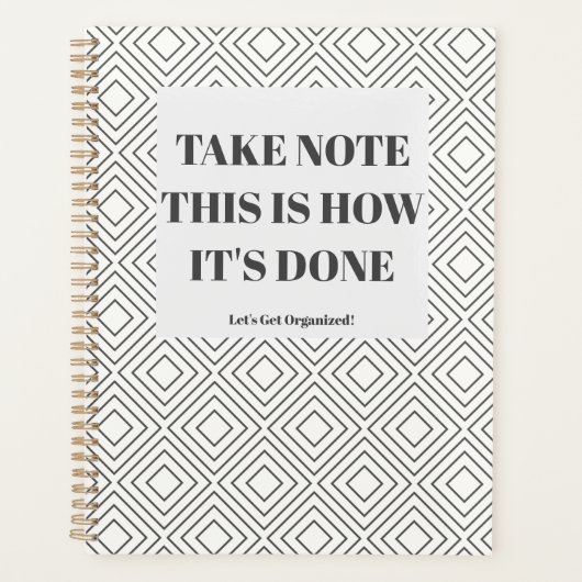 Neem nota van Planner (Voorkant)