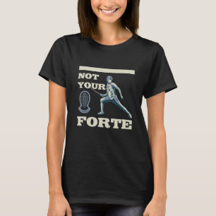 Neem nota van uw forte Vintage Saber-sleutelwoord  T-shirt