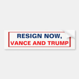 Neem nu ontslag, Vance en Trump Bumpersticker