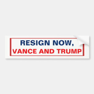 Neem nu ontslag, Vance en Trump Bumpersticker