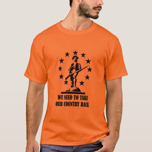 Neem ons land terug t-shirt (Voorkant)