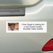 Neem onze moslimleider mee bumpersticker (Op auto)