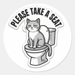 Neem plaats toilet sticker