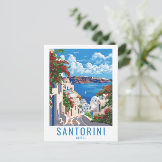 Neem Santorini mee naar huis: Santorini Griekenlan Briefkaart (Staand voorkant)