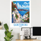 Neem Santorini mee naar huis: Santorini Griekenlan Poster (Thuiskantoor)