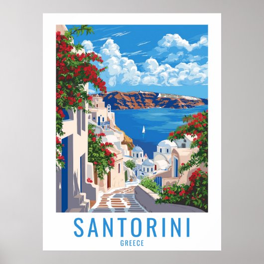 Neem Santorini mee naar huis: Santorini Griekenlan Poster (Voorkant)