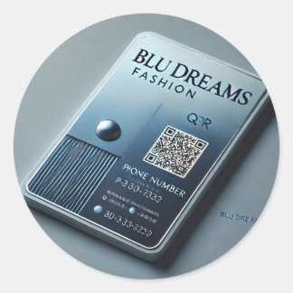 Neem subtiele golfpatronen of sprankelingen op voo ronde sticker