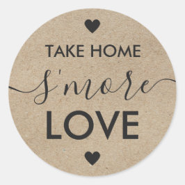 Neem Thuis S'more Liefde Kraft Papier Label Sticke