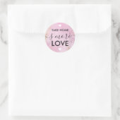 Neem Thuis S'more Liefde Paarse Botanische Sticker (Tas)