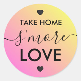 Neem Thuis S'more Liefde Roze Gele Hart Stickers