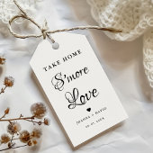 Neem Thuis S'more Liefde Trouwkaart Cadeaulabel