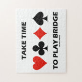 Neem tijd om Bridge Vier Card-kaarten af te spelen Legpuzzel (Verticaal)