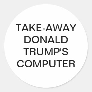 Neem-Trump's Computer Weg Hankamer Artjunkhaus Ronde Sticker