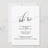 Neem twee elegante witte uitgestelde bruiloft Kaar Kaart (Voorkant)