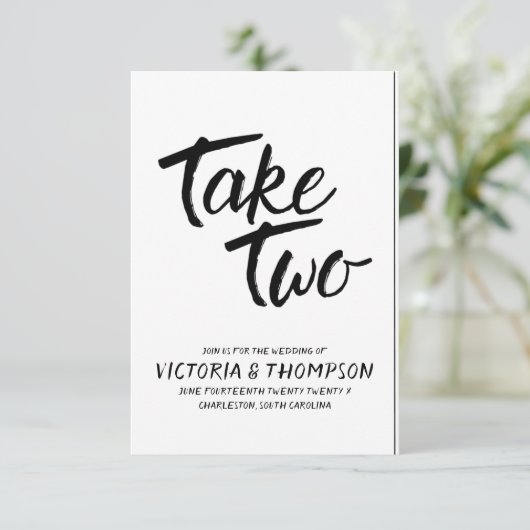 Neem twee keer een ritswijziging save the date (Staand voorkant)