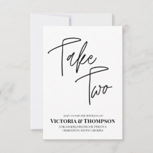 Neem twee vintage bruiloft datum veranderen save the date