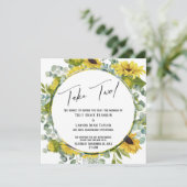 Neem twee Waterverf Floral Postponed Weddencard Kaart (Staand voorkant)