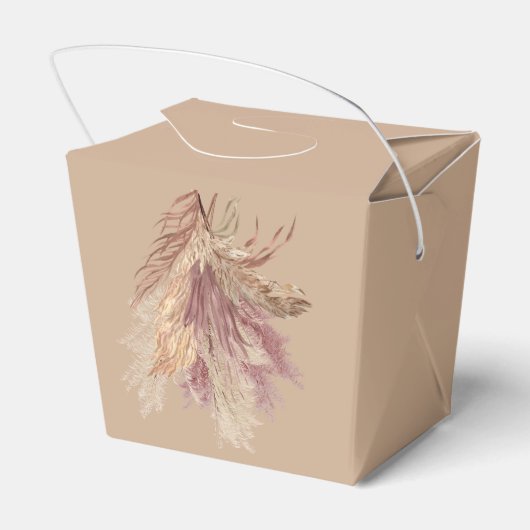 Neem uit de gunstbox Boho Pampas Grass Mauve Pink Bedankdoosjes (Achterkant)