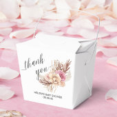Neem uit Favor Box Boho Dusty Rose Bouquet Bedankdoosjes