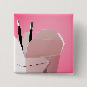 Neem uit op Roze Vierkante Button 5,1 Cm