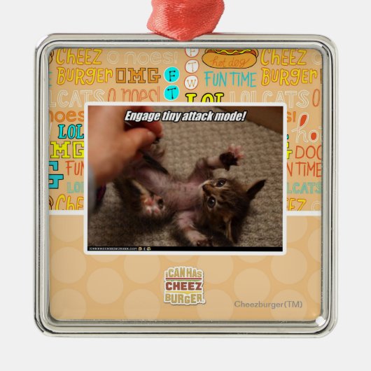 Neem uiterst kleine aanvalswijze in dienst! metalen ornament (Voorkant)