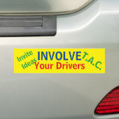 Neem uw drivers bij... bordje bumpersticker (Op auto)
