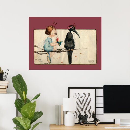 Neem uw geneesmiddel niet in poster (Thuiskantoor)