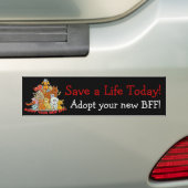 Neem uw nieuwe BFF aan! Bumpersticker (Op auto)