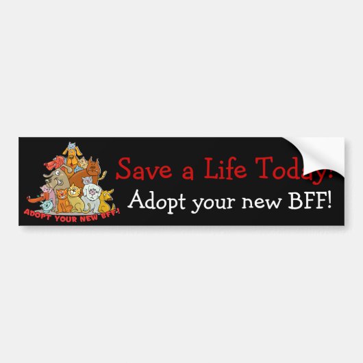 Neem uw nieuwe BFF aan! Bumpersticker (Voorkant)