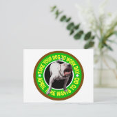 NEEM UW PITBULL OM DAG TE WERKEN BRIEFKAART (Staand voorkant)