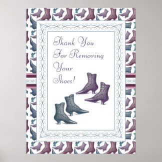 Neem uw schoenen uit poster