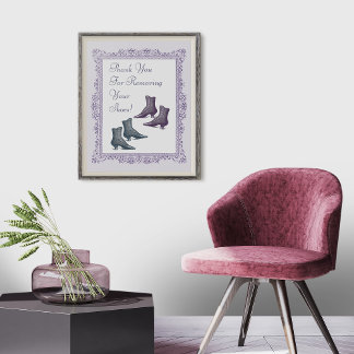 Neem uw schoenen uit poster