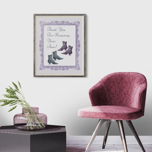 Neem uw schoenen uit poster