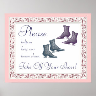 Neem uw schoenen uit poster