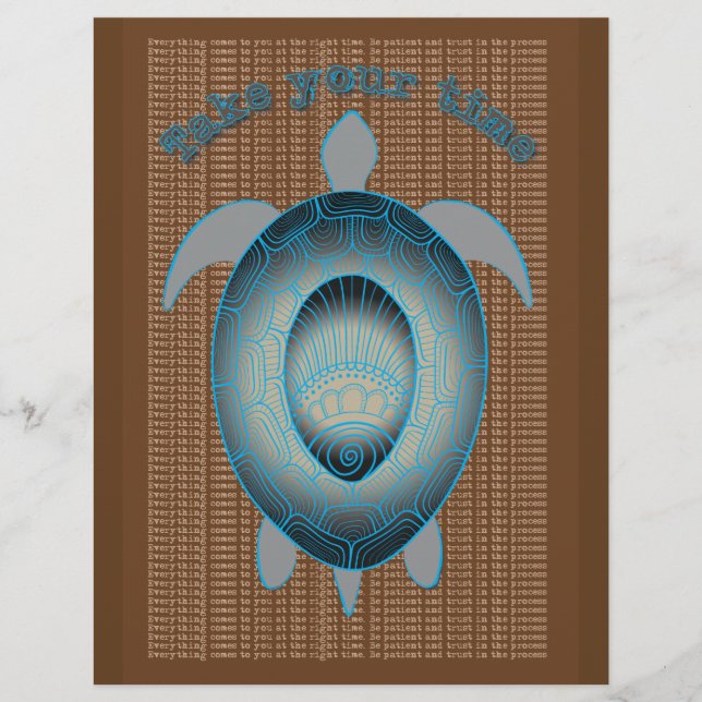 Neem uw tijd motivatie prijsopgave (Voorkant)