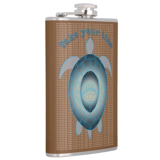 Neem uw tijd motivatie prijsopgave heupfles (Rechts)