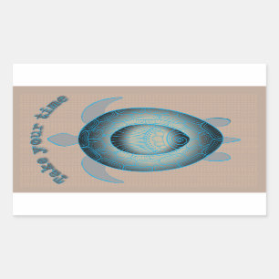 Neem uw tijd motivatie prijsopgave rechthoekige sticker