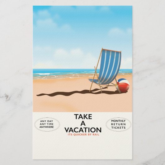 Neem vakantie briefpapier (Voorkant)