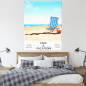 Neem vakantie canvas afdruk (Insitu (Slaapkamer))