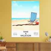 Neem vakantie canvas afdruk (Insitu (Woonkamer))