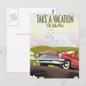 Neem vakantie - Reis per auto Briefkaart (Voorkant / Achterkant)