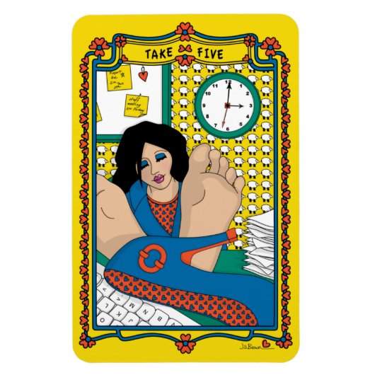 Neem Vijf_B_4x6 koelkast Magneet (Verticaal)