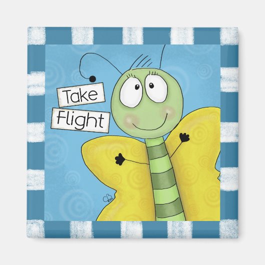 Neem vlucht vlinder magneet (Voorkant)