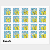 Neem vlucht vlinder vierkante sticker (Vel)