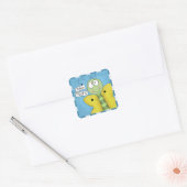 Neem vlucht vlinder vierkante sticker (Envelop)