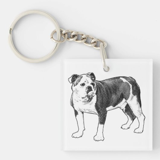 Neem vreugde, kunstige charmante pup sleutelhanger (voorkant)
