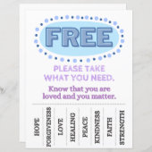 Neem wat u nodig heeft Flyer (blauw) (Voorkant / Achterkant)